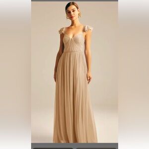 Elegant Beige Evening Gown